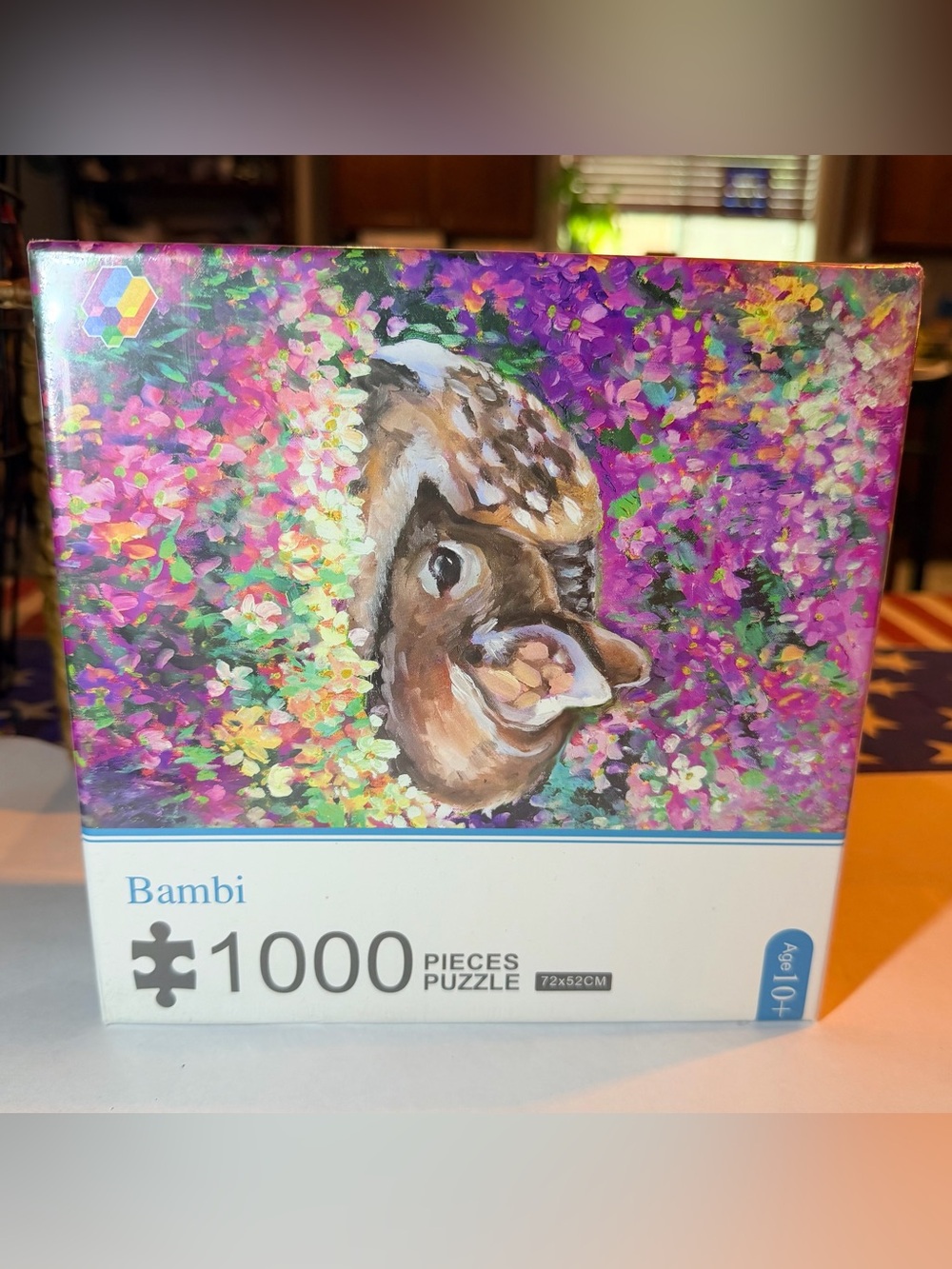 1000-Piece Jigsaw Puzzle - “Bambi” Colorful Floral Fawn new in sealed box